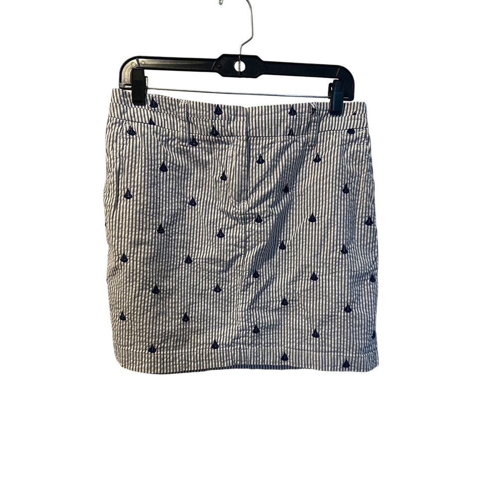 ⭐️ Women’s British Khaki Embroidered Nautical Mini Skirt Size 6 Coastal